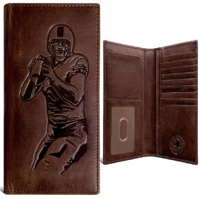 ‘The Patriot’ American Flag Rodeo Wallet for Men. Distressed Leather ‘IN GOD WE TRUST’. Gift Cowboy Wallet for the True Patriot - Western Wallet for Men.