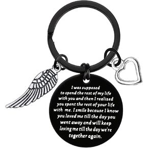 Memorial Gifts Sympathy Keychain In Memory of Husband/Wife Gifts I Was Supposed to Spend the Rest of My Life With You Memory Gift for Loss of Husband Remembrance Keepsake Gifts Family