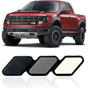 Tri-Color Grille Badge Emblem Decoration Accessories, Classic Retro Accessories,Universal Compatible with Toyota 4Runner Tacoma Tundra and Other Mesh or Slotted Grille (Black & Gray & White)