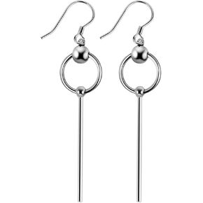 925 حبة من الفضة الاسترليني مع أقراط متدلية على شكل شريط طويل in Kuwait