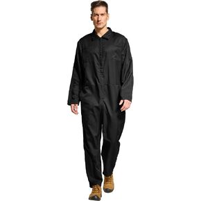 VOGRYE Coveralls for Men Long Sleeve Cotton Blend Work Jumpsuit Halloween Mechanic for Adult Cosplay Party