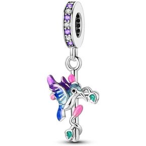 Parmuz Charm for Bracelet Necklace S925 Sterling Silver Lucky Charms for Woman Love Animal Daisy Charm Bead Pendant Jewelry Gift