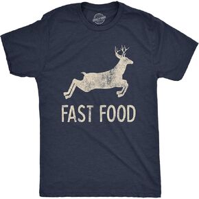 Mens Fast Food Tshirt Funny Deer Hunting Season Novelty Graphic Tee