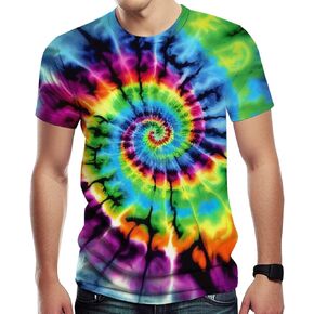 Casual Tiger Graphic T-Shirt for Men Novelty Animal Pattern Short Sleeve Shirts, Small in Kuwait