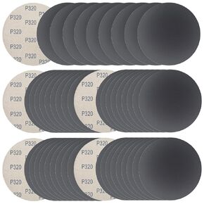 6 Inch 50 Pcs Wet Dry Sanding Discs Hook and Loop, 1000 1500 2000 3000 5000 Assorted Grit Waterproof Sandpaper Silicon Carbide for Random Orbital Sander, Automotive Wood Metal Polishing & Sanding