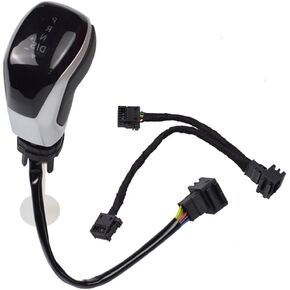 مقبض ناقل الحركة الإلكتروني LED مقبض ناقل الحركة لسيارة VW Golf MK6 MK7 Passat B7 B8 Tiguan MK2 Skoda Octavia Seat (أحمر-فضي غير لامع)