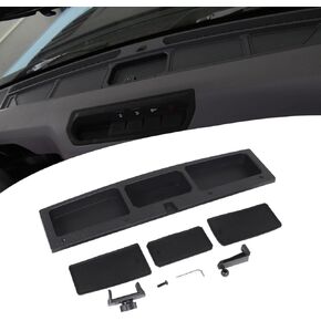 Dash Organizer with Phone Holder for Ford Bronco 2/4-Door 2021 2022 2023, Dash Center Console Tray Off Road Storage Organizer Insert Accessories(Not for Bronco Sport)