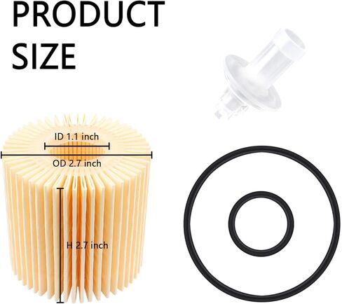 فلتر زيت المحرك للسيارة مع ترشيح ودوران جيدين، فلاتر الزيت OEM#04152-YZZA1 04152-31090 متوافقة مع تويوتا ولكزس وملحقات السيارات الاحترافية لحماية المحرك in Kuwait