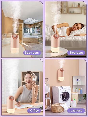 One Fire Lavender Scent Diffuser Waterless Diffuser, 4 Mist Scent Diffusers for Home Bathroom Diffuser Last 90 Days, 1800mAh Battery Operated Diffuser Cordless Diffuser, Car Fragrance Diffuser Gifts in Kuwait
