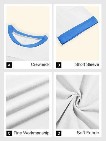 تي شيرت حريمي كبير الحجم من Tankaneo كاجوال صيفي بأكمام قصيرة وكتلة ملونة فضفاضة تناسب التونيك in Kuwait
