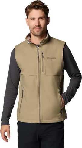 Columbia Men's PHG Ascender II Softshell Vest, Black/Timberwoods Camo, Large in Saudi Arabia