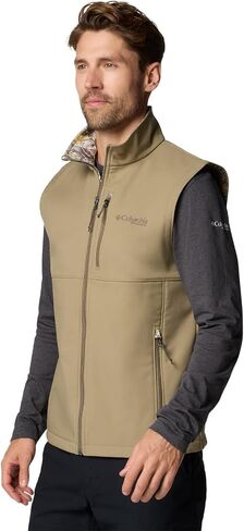 Columbia Men's PHG Ascender II Softshell Vest, Black/Timberwoods Camo, Large in Saudi Arabia