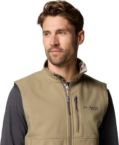 Columbia Men's PHG Ascender II Softshell Vest, Black/Timberwoods Camo, Large in Saudi Arabia
