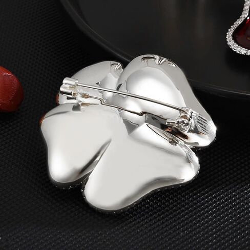 Flower Brooch for Women Rhinestone Flower Brooch Pins Floral Brooches Jewelry Gift for Mom Wife in Saudi Arabia