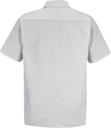 Red Kap Men's Industrial Stripe Work Shirt, Regular Fit, Short Sleeve in Saudi Arabia