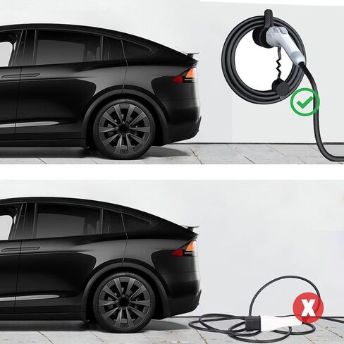 EV Charger Holder for SEA J1772 Connector,J-Hook EV Charger Cable Holder Wall Mount Electric Car Cable Organizer Gun Holder for EV Charger (SEA J1772 Short) in Saudi Arabia