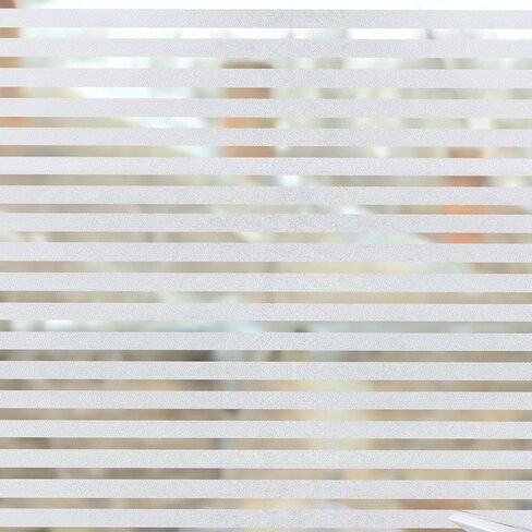 Privacy Window Film No Glue Window Cling Static Cling Glass Door Film Strips Frosted Sliding Window Covering Stickers Tints for Home Office,17.5 inches by 78.7 inches in Kuwait
