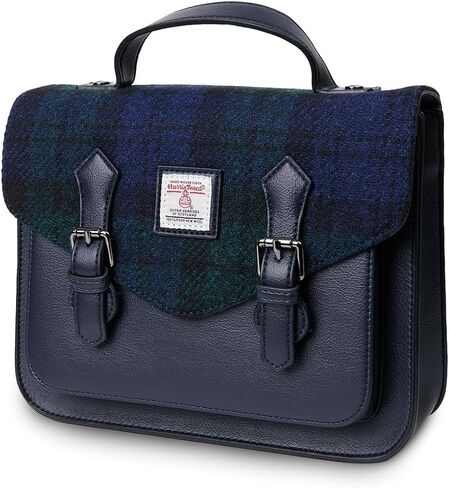 Islander® The Calton Satchel - حقيبة نسائية مع HARRIS TWEED - صغيرة ومتوسطة in Kuwait