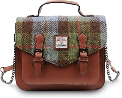 Islander® The Calton Satchel - حقيبة نسائية مع HARRIS TWEED - صغيرة ومتوسطة in Kuwait