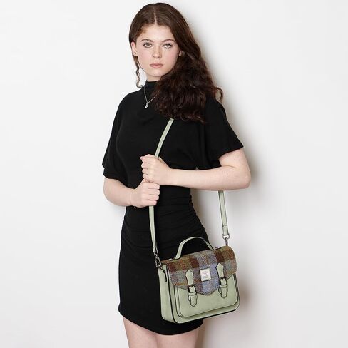 Islander® The Calton Satchel - حقيبة نسائية مع HARRIS TWEED - صغيرة ومتوسطة in Kuwait