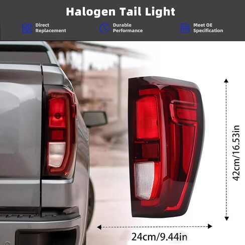 Passenger Right Side Rear Tail Light Assembly Halogen Type Compatible with 2019-2023 GMC Sierra 1500 2500HD 3500HD Replaces# 84968736 in Saudi Arabia