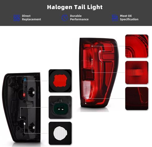 Passenger Right Side Rear Tail Light Assembly Halogen Type Compatible with 2019-2023 GMC Sierra 1500 2500HD 3500HD Replaces# 84968736 in Saudi Arabia