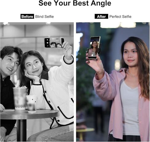 شاشة مراقبة سيلفي للهاتف من King Ma 4K، شاشة سلكية صغيرة لكاميرا iPhone الخلفية مع مشبك هاتف مغناطيسي وجهاز تحكم عن بعد بلوتوث لVlog Live Stream TikTok (لا يدعم تسجيل 4K بمعدل 60 إطارًا في الثانية) in Kuwait