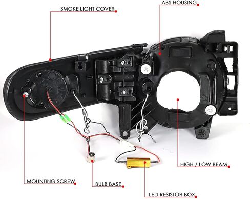 DNA MOTORING HL-LB-FJC07-BK-CL1 Black Headlights With LED DRL+Sequential Turn Signal Compatible with 07-14 FJ Cruiser in Saudi Arabia