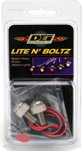 إضاءة التصميم الهندسية 030307 Lite'N Boltz باللون الأزرق - مسامير رأس بأزرار مضاءة LED (عبوة من 2) in Saudi Arabia