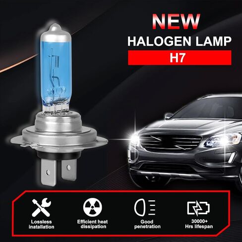 Headlight Bulbs Compatible With 2007-2012 Gmc Acadia Headlight Bulbs, H7 High Beam+H11 Low Beam Halogen Light Bulb Combo, Super Bright 5000K White, Pack of 4 in Saudi Arabia