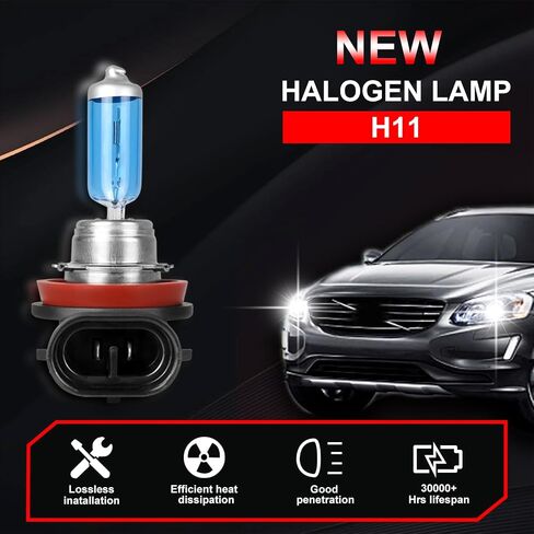 Headlight Bulbs Compatible With 2007-2012 Gmc Acadia Headlight Bulbs, H7 High Beam+H11 Low Beam Halogen Light Bulb Combo, Super Bright 5000K White, Pack of 4 in Saudi Arabia
