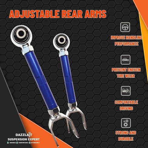 Adjustable Rear Camber Arms, Set of 2, Fit for Toyota RAV4 2019-23丨Camry 2018-24丨Corolla Sedan 2020-23丨Prius 2016-22丨Corolla Hatchback 2019-24丨Lexus ES350/ES300h 2019-24 in Saudi Arabia