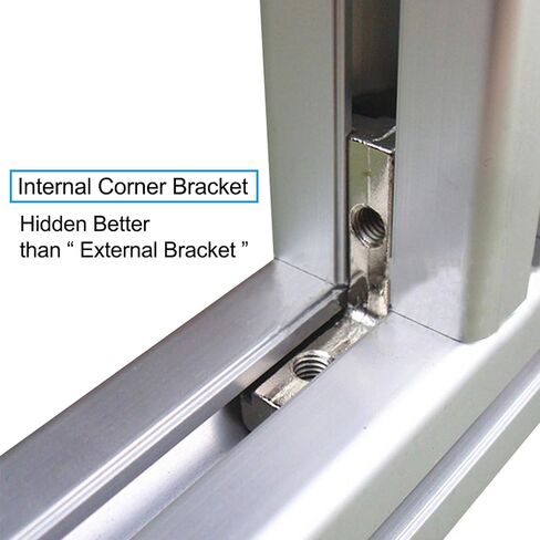 2020 Series Aluminum Extrusion Profile Connectors with 20pcs 2040 Extruded Aluminum Corner Brackets Piece 80pcs Drop in Nuts and Screws for 20 Series Extrusion Rail in Saudi Arabia