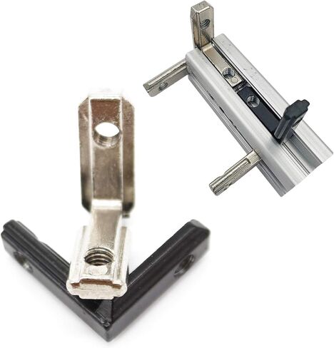 2020 Series Aluminum Extrusion Profile Connectors with 20pcs 2040 Extruded Aluminum Corner Brackets Piece 80pcs Drop in Nuts and Screws for 20 Series Extrusion Rail in Saudi Arabia