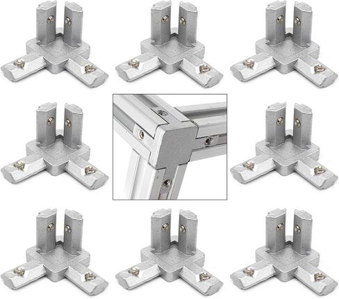 2020 Series Aluminum Extrusion Profile Connectors with 20pcs 2040 Extruded Aluminum Corner Brackets Piece 80pcs Drop in Nuts and Screws for 20 Series Extrusion Rail in Saudi Arabia
