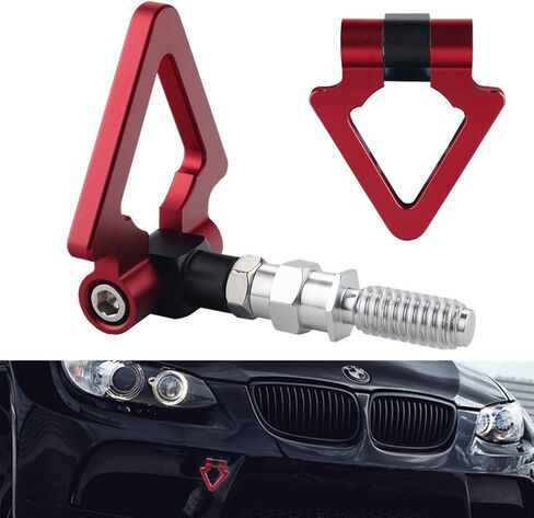 DEWHEL مثلث سحب السنانير الدائري الأمامي الخلفي الأسود يناسب السيارات الأوروبية BMW E46 E81 E30 E36 E90 E91 E92 E93 1 3 5 6 7 Series & Mini Cooper in Kuwait