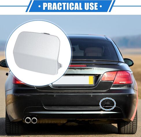 Car Tow Hook Eye Hole Cover Cap Compatible for BMW 3-Series E92 E93 2007-2010, Durable Plastic Black Rear Right in Saudi Arabia