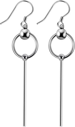 925 حبة من الفضة الاسترليني مع أقراط متدلية على شكل شريط طويل in Kuwait