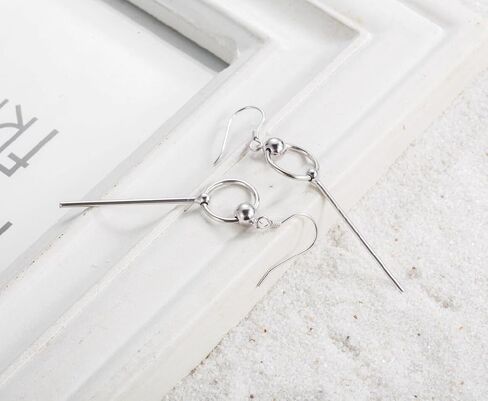 925 حبة من الفضة الاسترليني مع أقراط متدلية على شكل شريط طويل in Kuwait