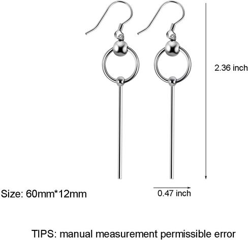 925 حبة من الفضة الاسترليني مع أقراط متدلية على شكل شريط طويل in Kuwait