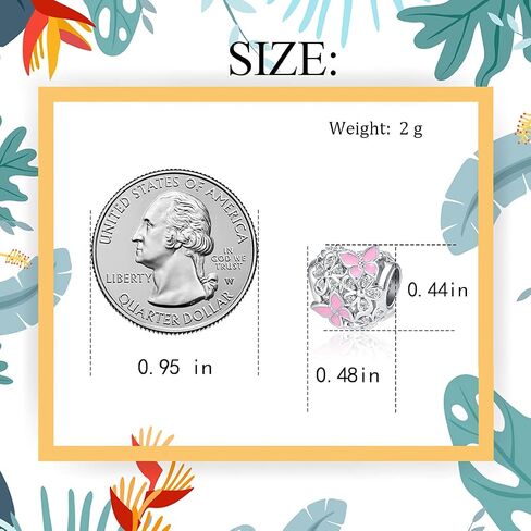 Butterfly Daisy Flower Heart Charm Clear CZ Bead for European Bracelet in Saudi Arabia