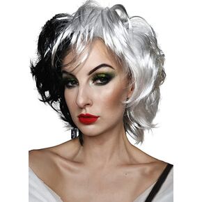ALLAURA Platinum Blonde Beehive Wig for Women - 60s Bardot, Ab Fab Patsy Stone – Realistic Hairdo with Natural Bangs, Fits All, Non-itch