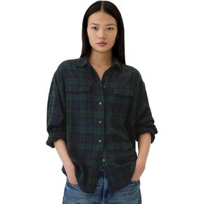 GAP Womens Long Sleeve Flannel Button-Down Shirt
