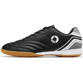 Men's Indoor Soccer Cleats Trainer Rubber Futsal Shoes for Athletic Flat Outsole Training Sneaker