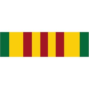Vietnam War Veteran Service Ribbon Decal/Bumper Sticker Medium 6" x 2" 1pc VetFriends.com