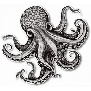 Yoonek Graphics Octopus Vinyl Decal Sticker for Car, Laptop, Tumbler, More. #005778