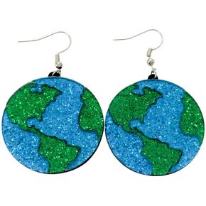Unique Handmade Creative Acrylic Planet Universe Drop Dangle Earrings Chic Lightweight Creative Acrylic Drop Dangle Earrings For Women Jewelry Gifts