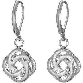 Stainless Steel Celtic Love Knot Classical Simple Plain Earrings