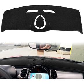 Dash Cover Mat Custom Dashboard Cover Pad Carpet Protector Fit for Mini Cooper Countryman R60 Paceman R61 2011-2016 (Black)