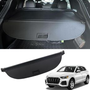 Marretoo for Audi Q5 Cargo Cover 2018-2024 for Audi Q5 SQ5 Accessories Black Retractable Trunk Cover Security Shield Shade